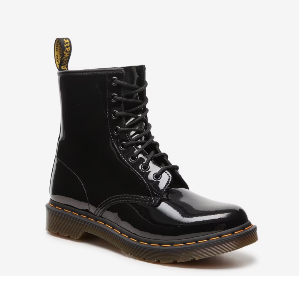 Dr. Martens 1460 Patent Leather Lace-up Boot in Black Size 6